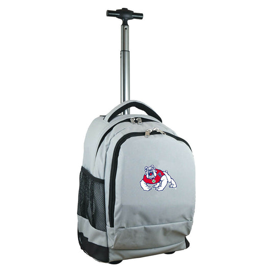 Fresno State Premium Wheeled Backpack in Grey