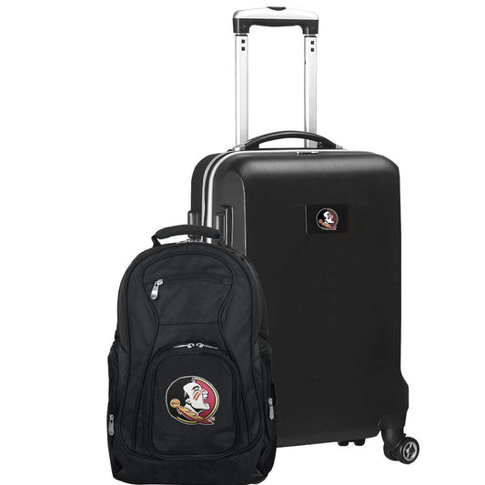 Florida State Seminoles Deluxe 2-Piece Backpack and Carry on Set in Black