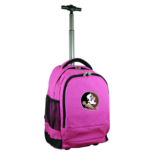 Florida State Premium Wheeled Backpack in Pink