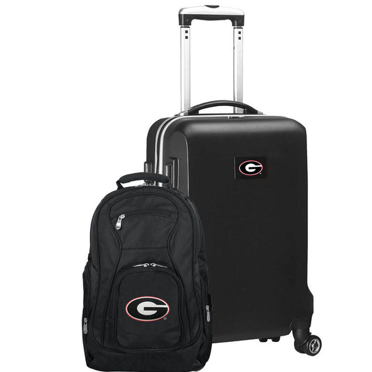 Georgia Bulldogs Deluxe 2-Piece Backpack and Carry on Set in Black