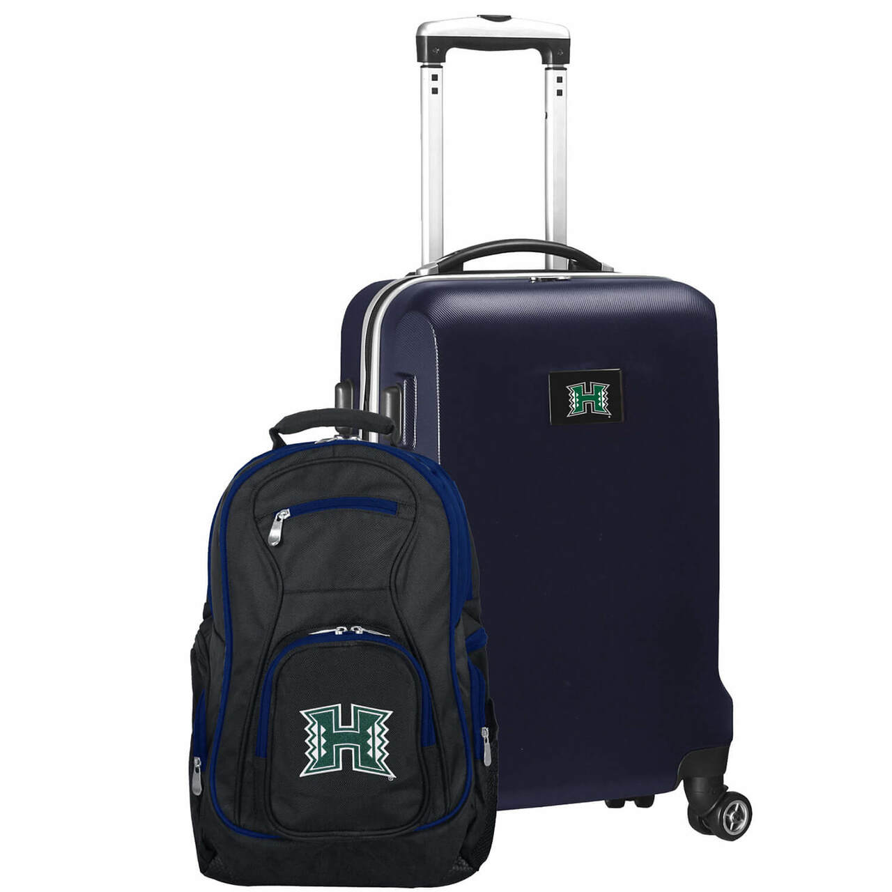 Hawaii Warriors Deluxe 2-Piece Backpack and Carry on Set in Navy