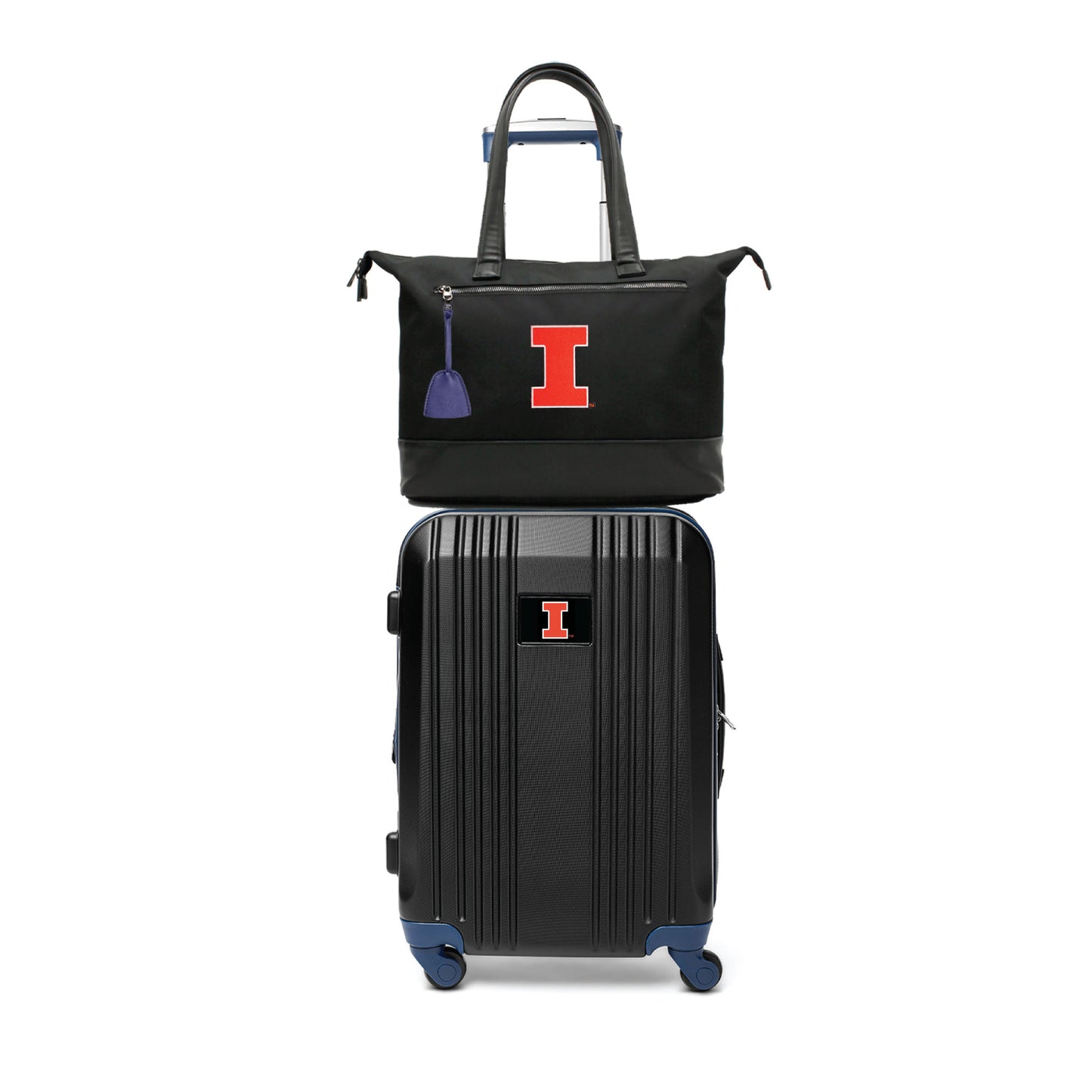 Illinois Fighting Illini Premium Laptop Tote Bag and Luggage Set