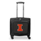 Illinois Fighting Illini 14" Black Wheeled Laptop Overnighter