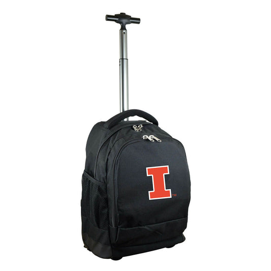 Illinois Premium Wheeled Backpack in Black