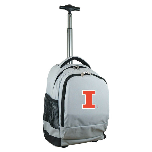 Illinois Premium Wheeled Backpack in Grey