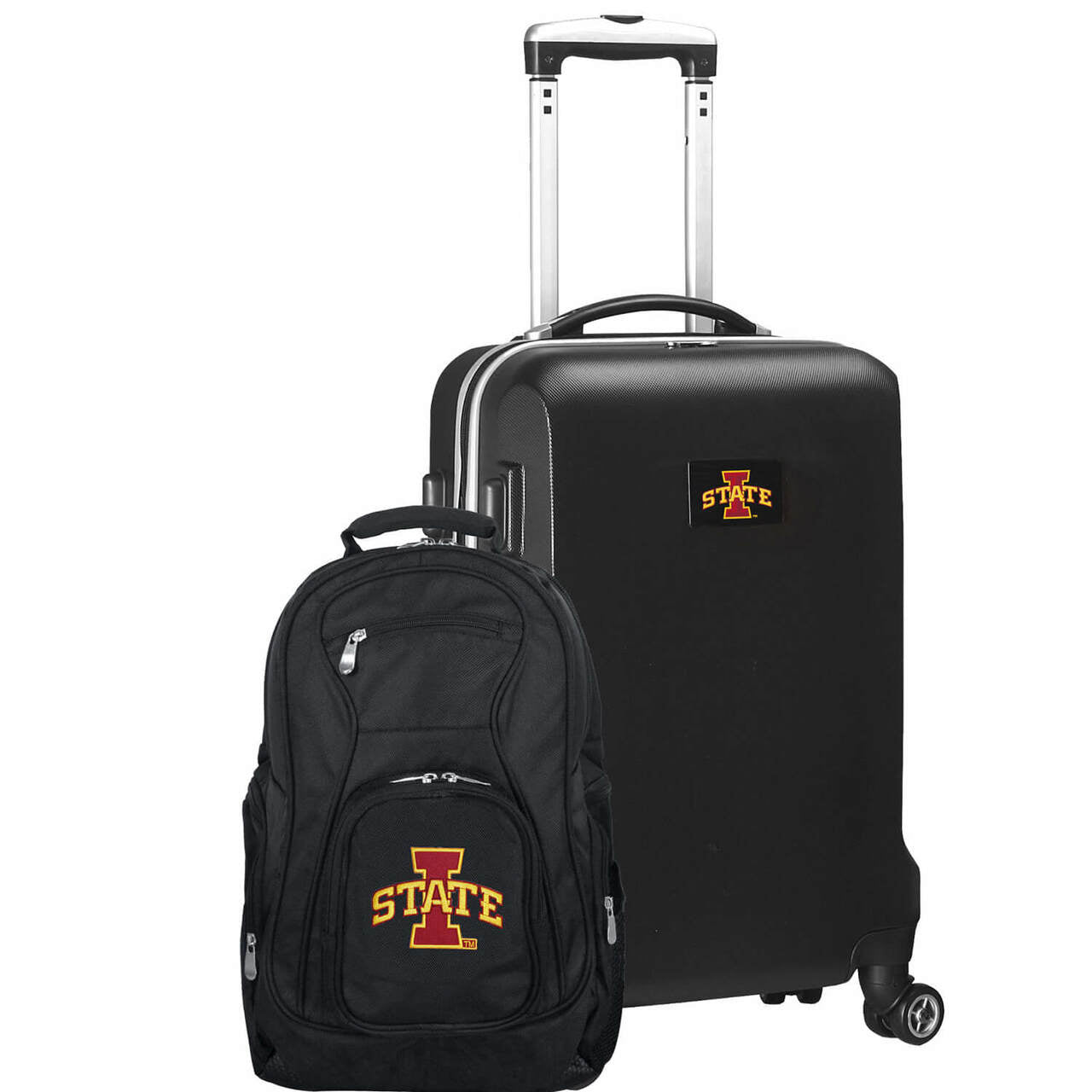 Iowa State Cyclones Deluxe 2-Piece Backpack and Carry on Set in Black