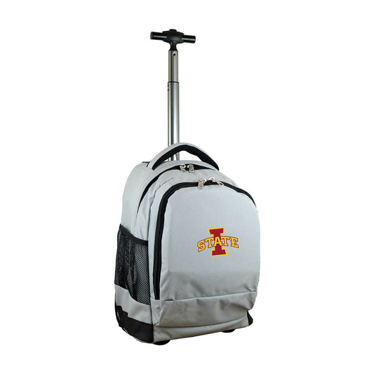 Iowa State Premium Wheeled Backpack in Grey