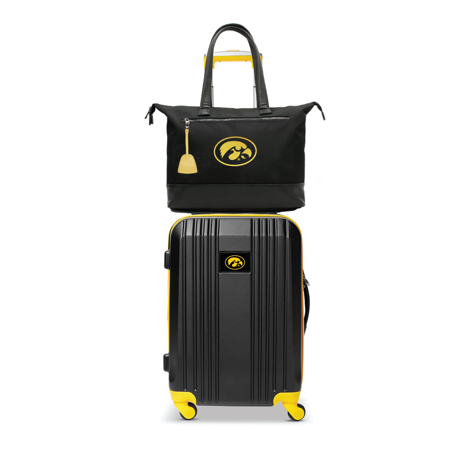 Iowa Hawkeyes Premium Laptop Tote Bag and Luggage Set