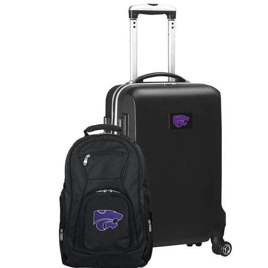 Kansas State Wildcats Deluxe 2-Piece Backpack and Carry-on Set in Black