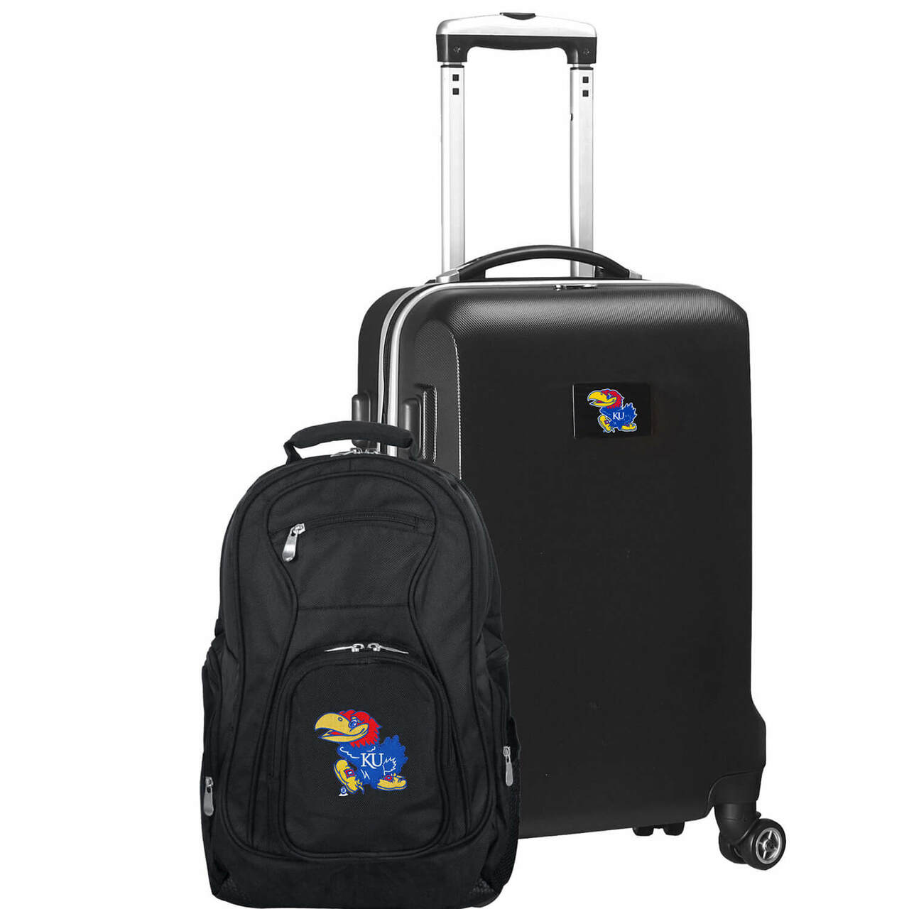 Kansas Jayhawks Deluxe 2-Piece Backpack and Carry-on Set in Black