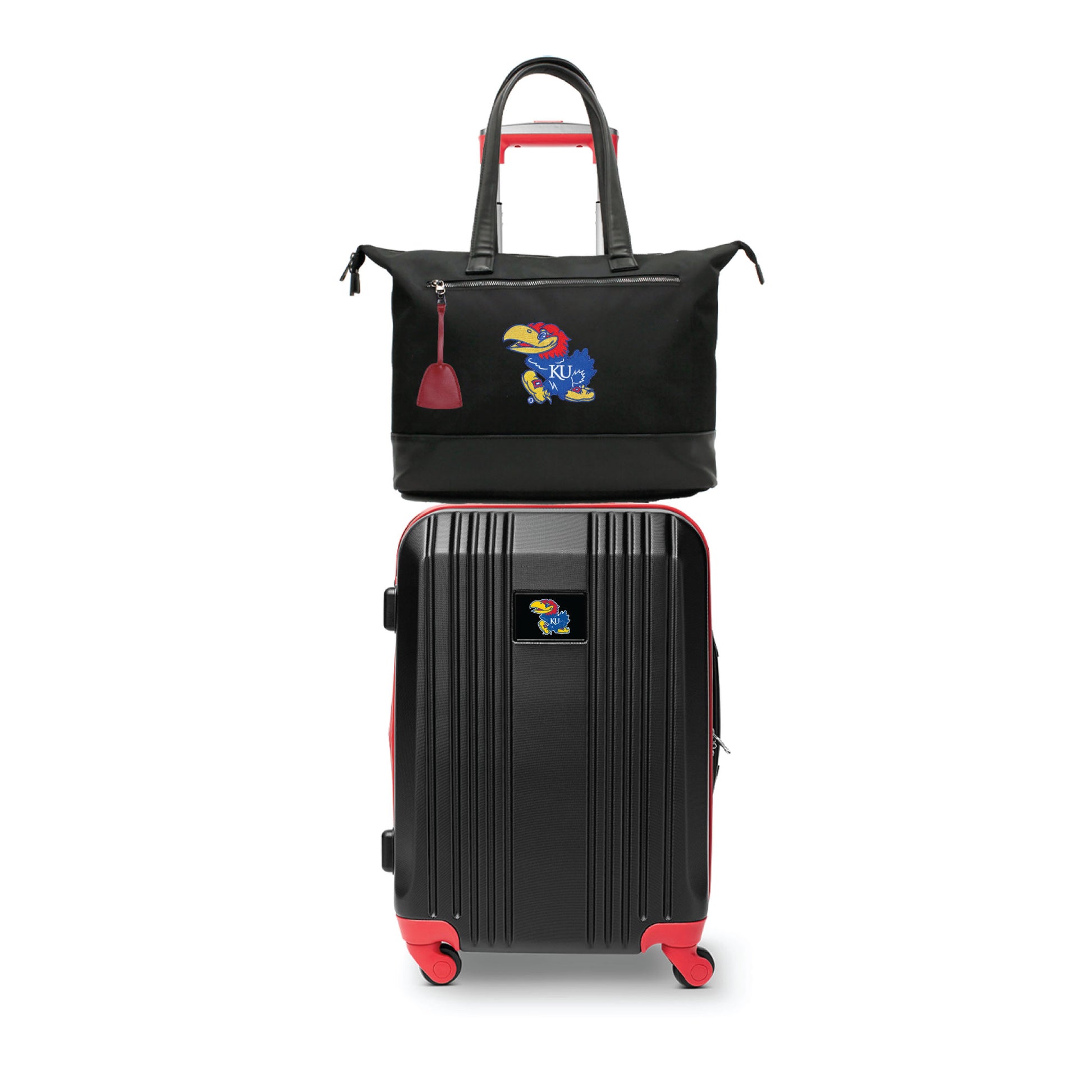 Kansas Jayhawks Premium Laptop Tote Bag and Luggage Set
