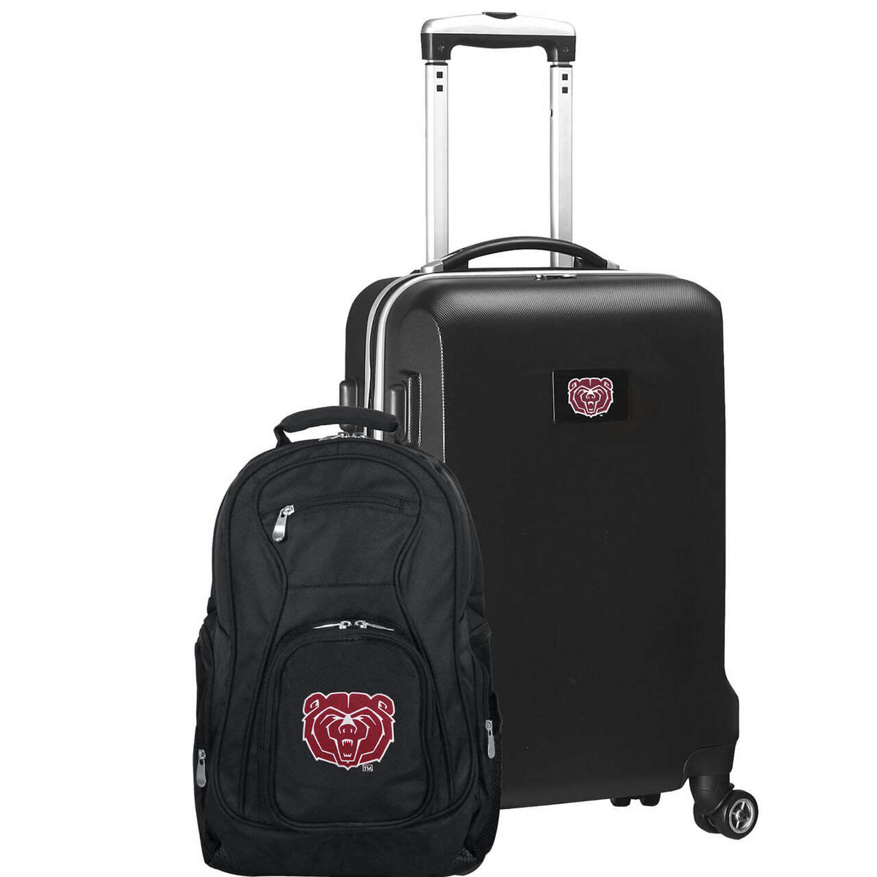 Missouri State University Bears Deluxe 2-Piece Backpack and Carry on Set in Black