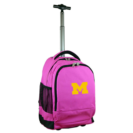 Michigan Premium Wheeled Backpack in Pink