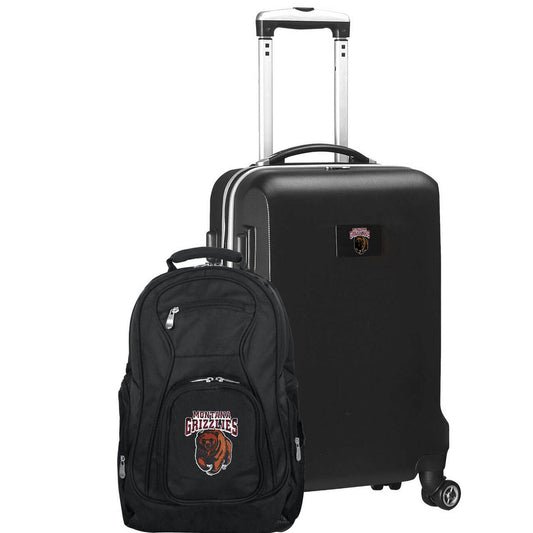 Montana Grizzlies Deluxe 2-Piece Backpack and Carry on Set in Black