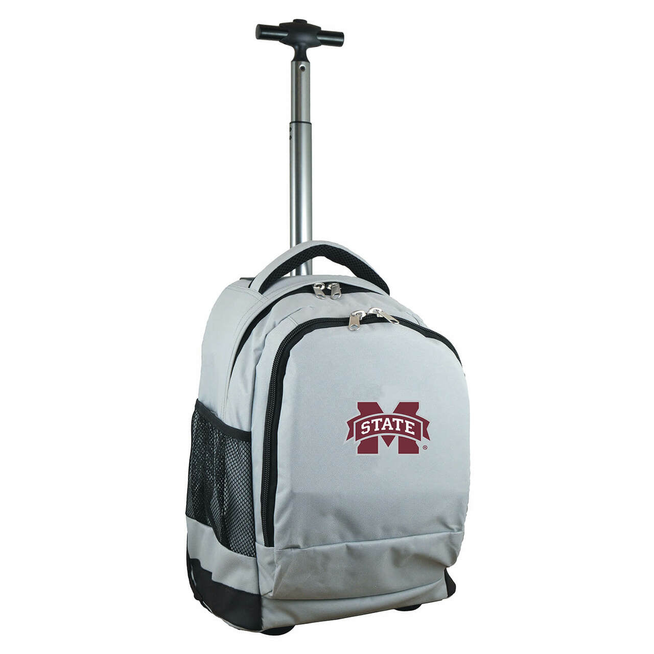 Mississippi State Premium Wheeled Backpack in Grey