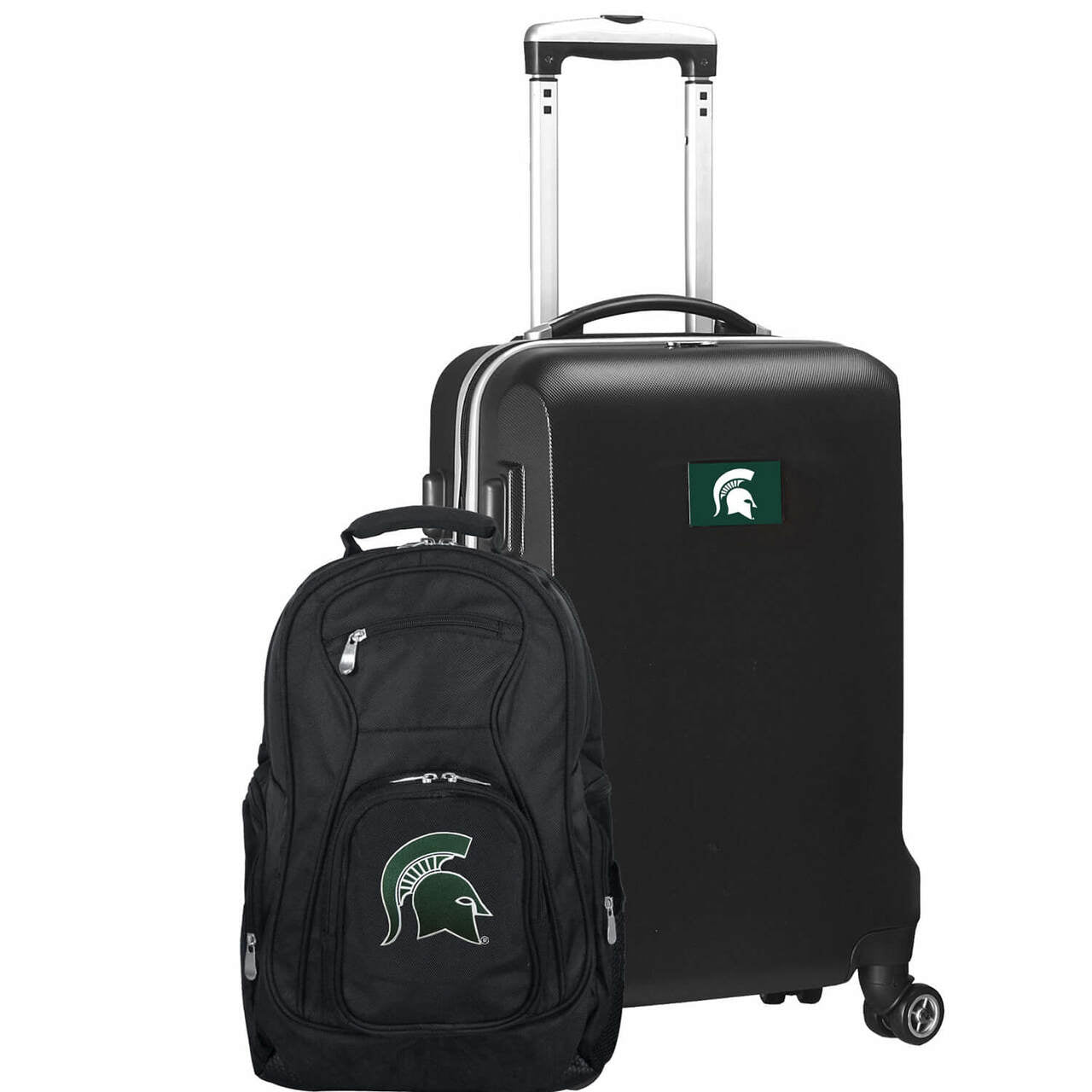 Michigan State Spartans Deluxe 2-Piece Backpack and Carry on Set in Black