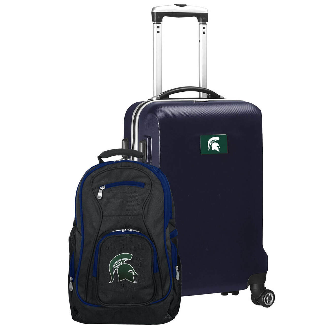 Michigan State Spartans Deluxe 2-Piece Backpack and Carry on Set in Navy