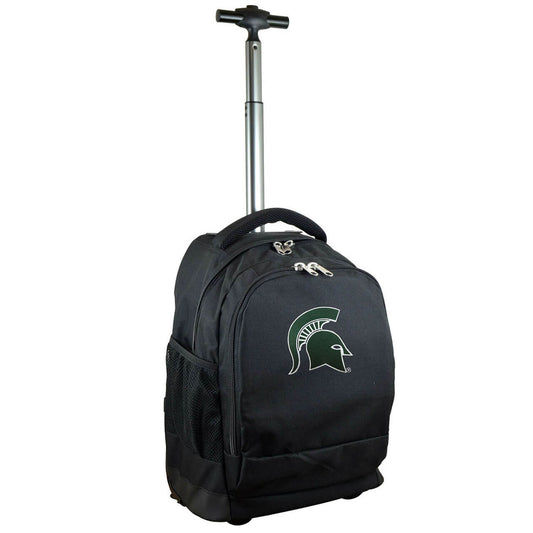 Michigan State Premium Wheeled Backpack in Black