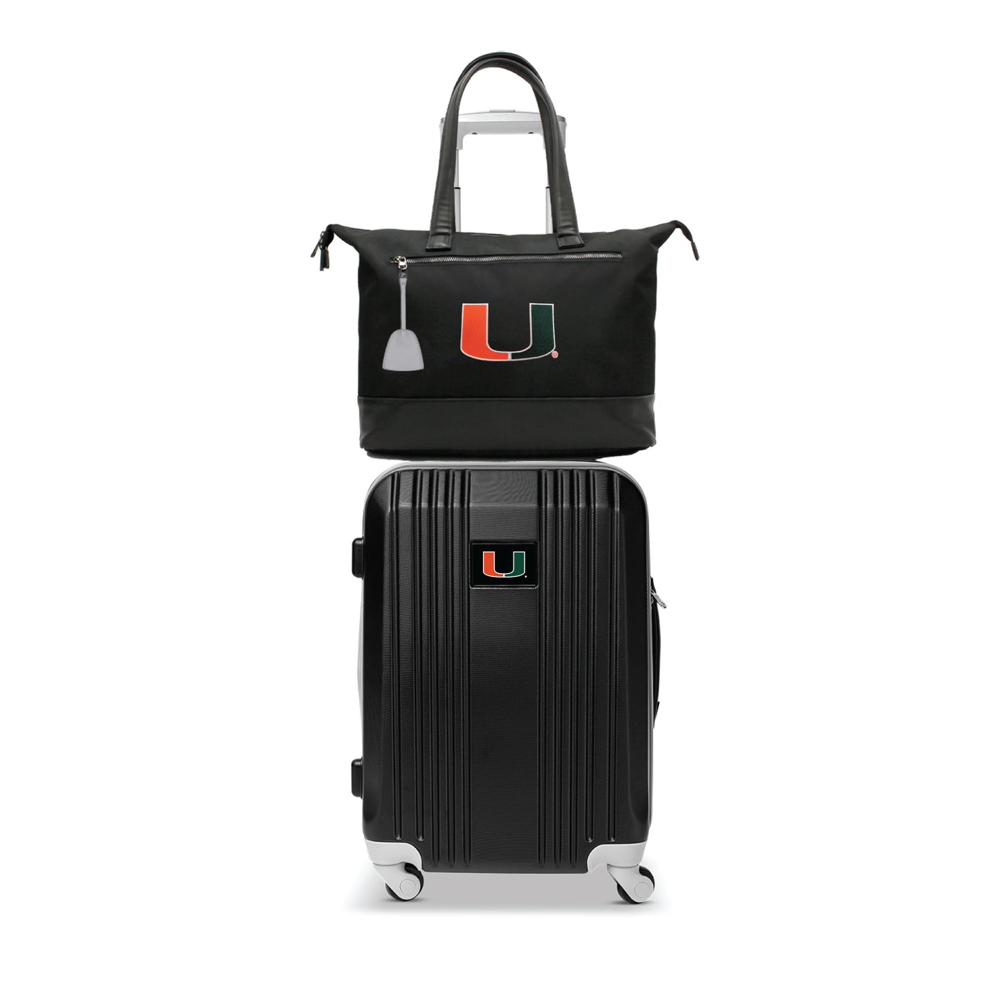 Miami Hurricanes Premium Laptop Tote Bag and Luggage Set