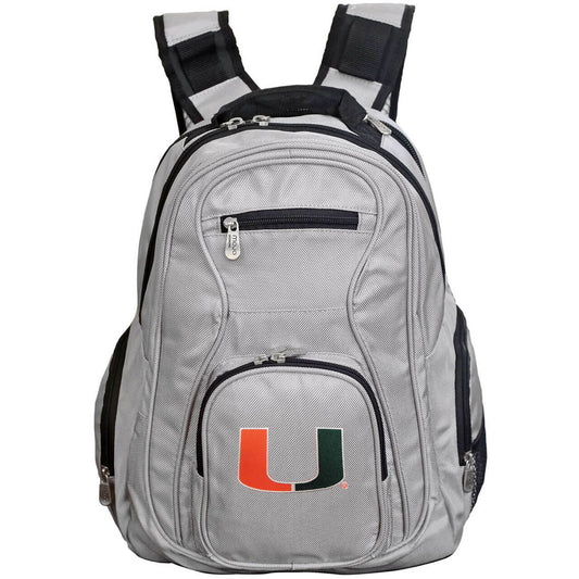 Miami Hurricanes Laptop Backpack in Gray