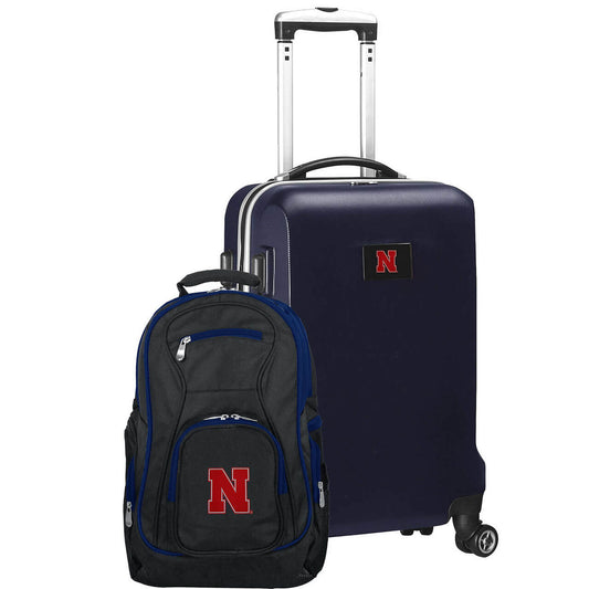 Nebraska Cornhuskers Deluxe 2-Piece Backpack and Carry on Set in Navy