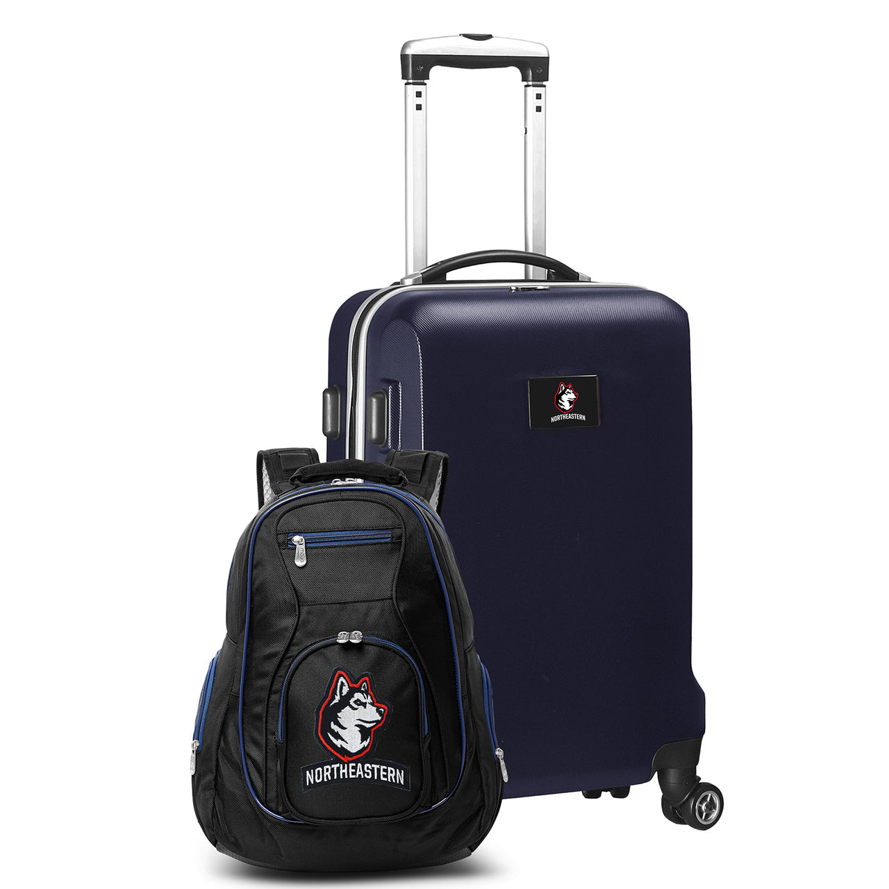 Northeastern Huskies Deluxe 2-Piece Backpack and Carry-on Set in Navy