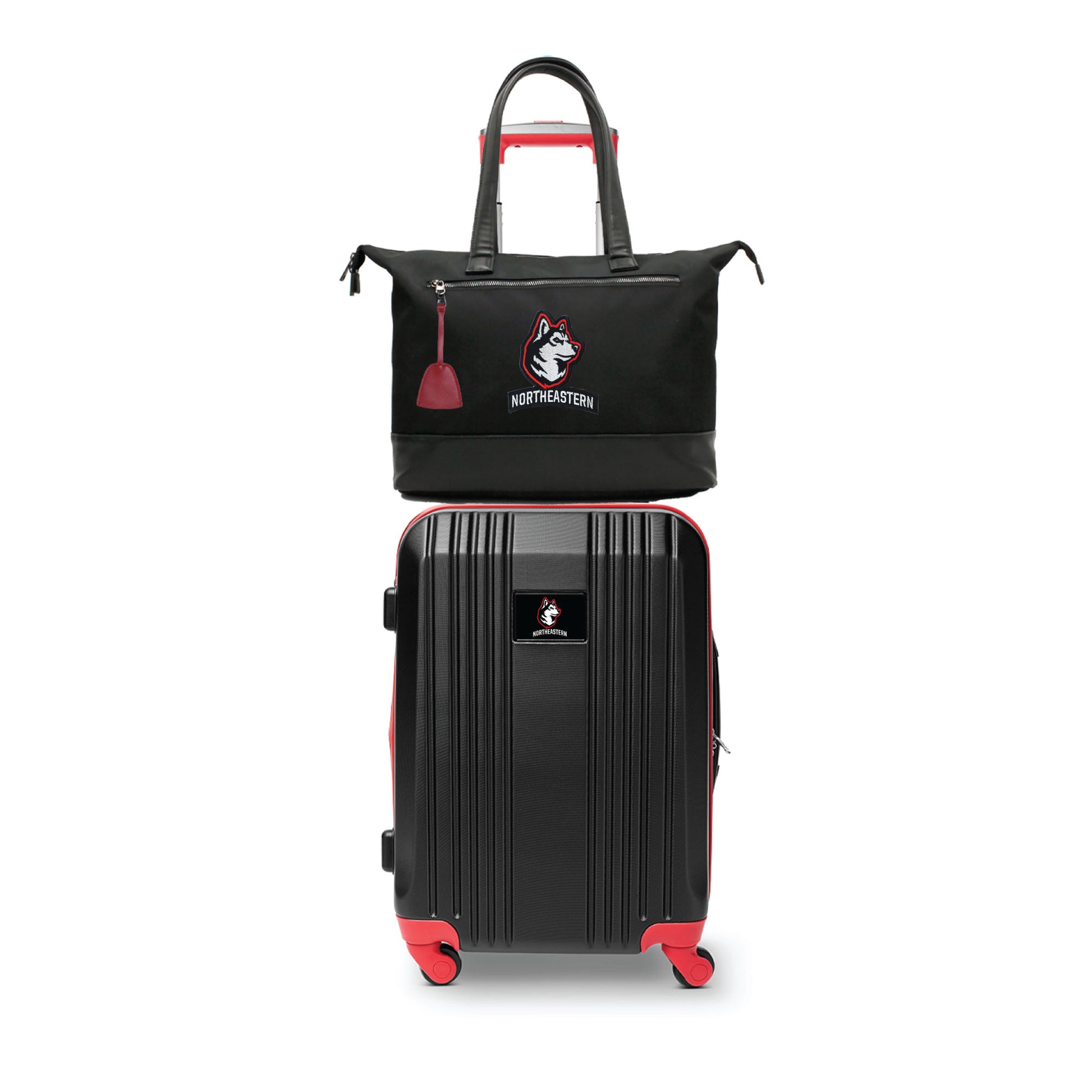 Northeastern Huskies Premium Laptop Tote Bag and Luggage Set