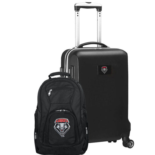 New Mexico Lobos Deluxe 2-Piece Backpack and Carry-on Set in Black
