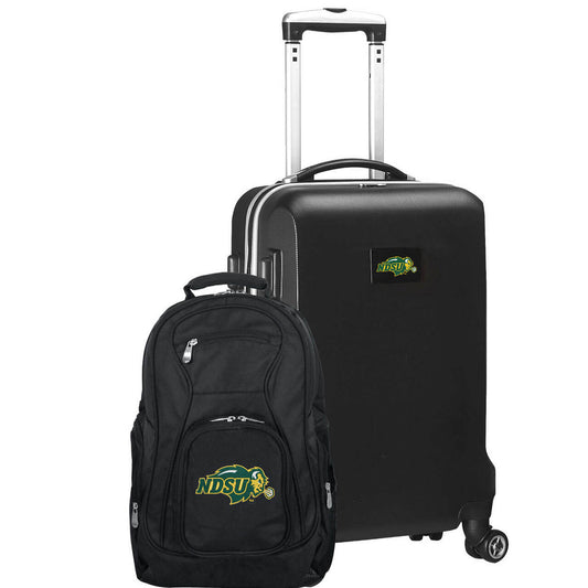 North Dakota State Bison Deluxe 2-Piece Backpack and Carry on Set in Black