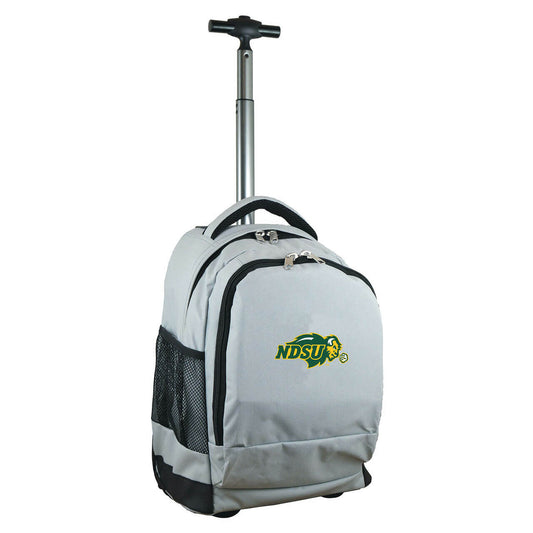 North Dakota State Premium Wheeled Backpack in Grey