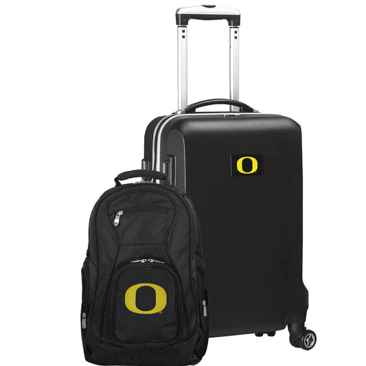 Oregon Ducks Deluxe 2-Piece Backpack and Carry on Set in Black