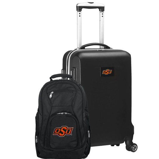 Oklahoma State Cowboys Deluxe 2-Piece Backpack and Carry on Set in Black