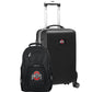 Ohio State University Buckeyes Deluxe 2-Piece Backpack and Carry on Set in Black