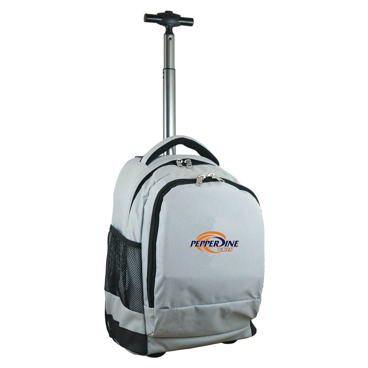 Pepperdine Premium Wheeled Backpack in Grey