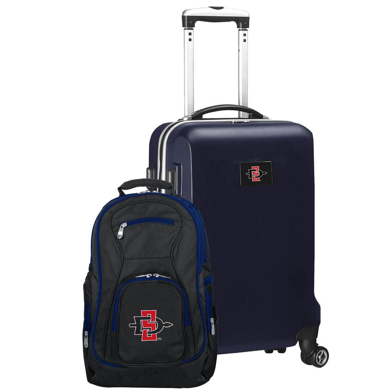 San Diego State Aztecs Deluxe 2-Piece Backpack and Carry on Set in Navy