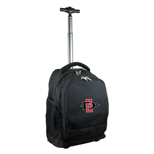 San Diego State Premium Wheeled Backpack in Black