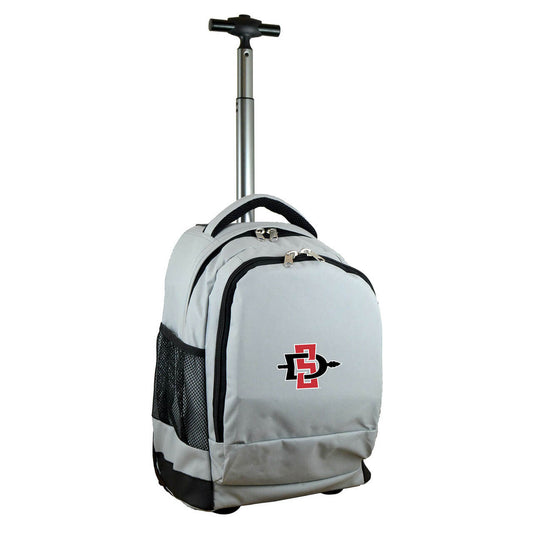 San Diego State Premium Wheeled Backpack in Grey