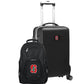 Stanford Cardinal Deluxe 2-Piece Backpack and Carry on Set in Black