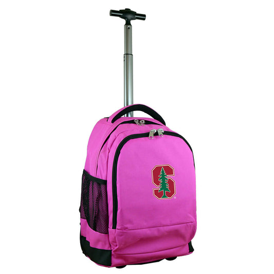 Stanford Premium Wheeled Backpack in Pink