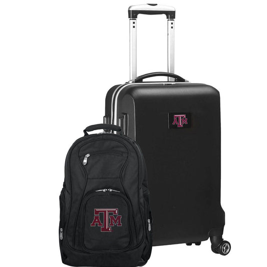 Texas A&M Aggies Deluxe 2-Piece Backpack and Carry on Set in Black