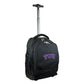 Texas Christian Premium Wheeled Backpack in Black