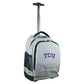 Texas Christian Premium Wheeled Backpack in Grey