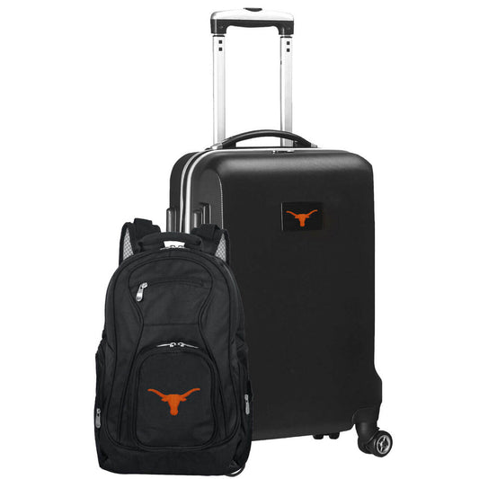Texas Longhorns Deluxe 2-Piece Backpack and Carry on Set in Black