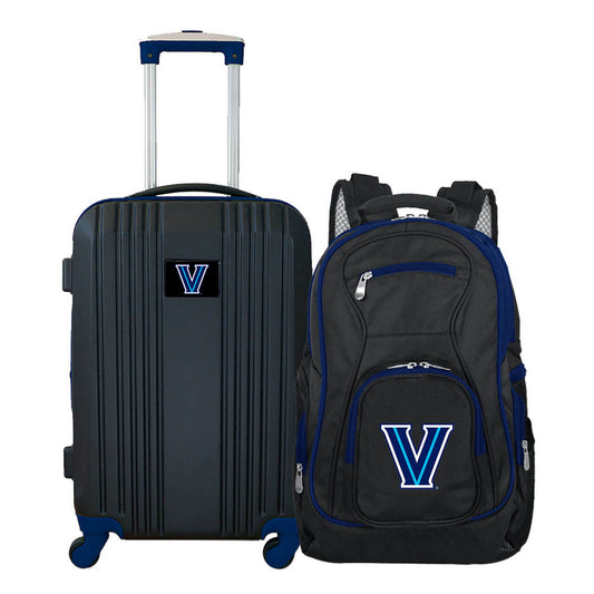 Villanova Wildcats 2 Piece Premium Colored Trim Backpack and Luggage Set