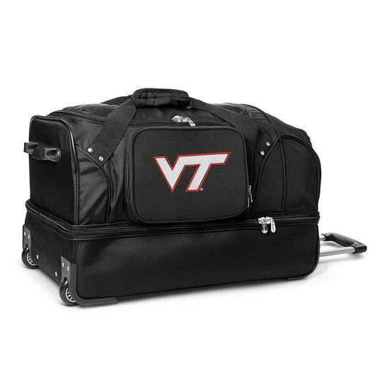 Virginia Tech Hokies 27" Black Rolling Drop Bottom Duffel