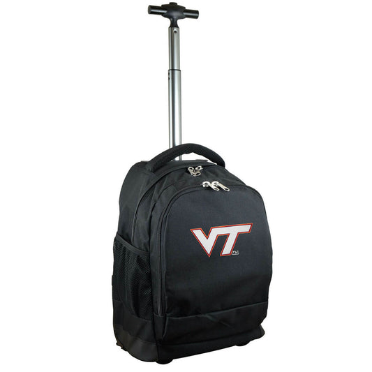 Virginia Tech Premium Wheeled Backpack in Black