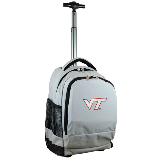 Virginia Tech Premium Wheeled Backpack in Grey