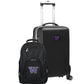 Washington Huskies Deluxe 2-Piece Backpack and Carry-on Set in Black