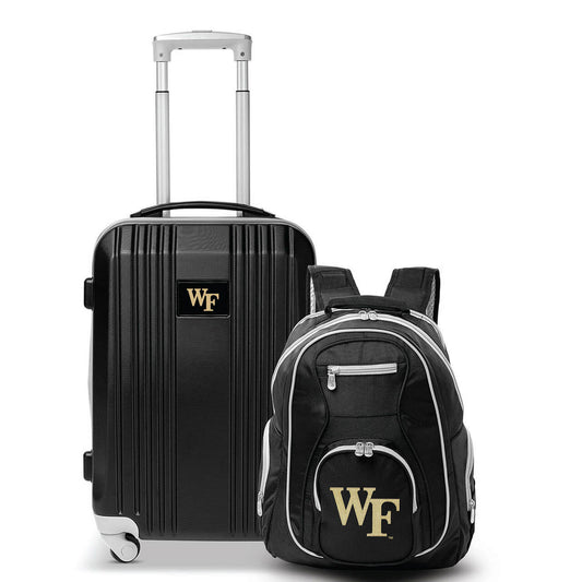 Wake Forest Demon Deacons 2 Piece Premium Colored Trim Backpack and Luggage Set