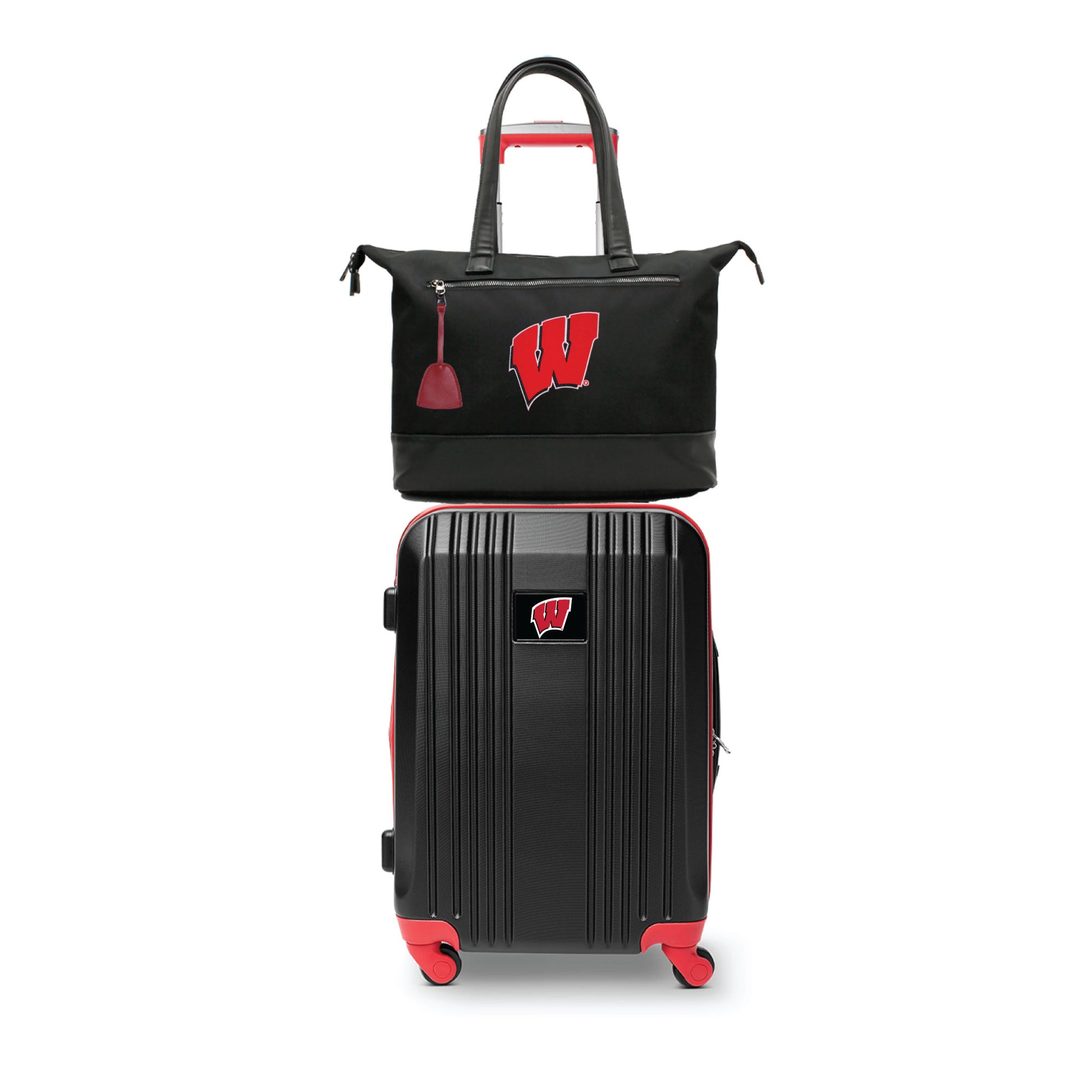 Wisconsin Badgers Premium Laptop Tote Bag and Luggage Set
